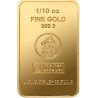 1/10 oz Gold Bar (H&M)