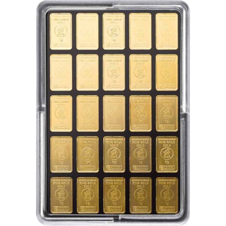 25 x 1 Gramm Goldbarren UnityBox (H&M)