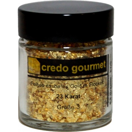 Gold Leaf - Eatable Gold Flakes 23 Karat - Size 3