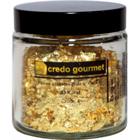 Gold Leaf - Eatable Gold Flakes 23 Karat - Size 4