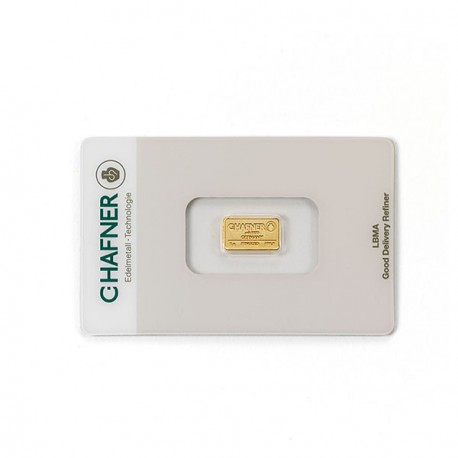 1 gram gold bar (C. Hafner)