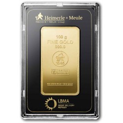 100 Gramm Goldbarren geprägt (H&M) 
