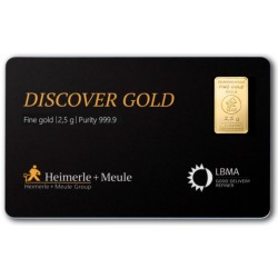 2,5 Gramm FineCard Goldbarren (H&M) 