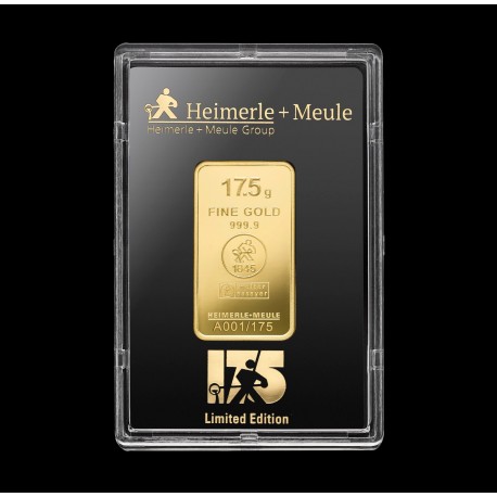 17,5 Gramm JUBILÄUM Goldbarren geprägt (H&M) 