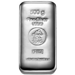 500 gram cast silver bar (H&M) 