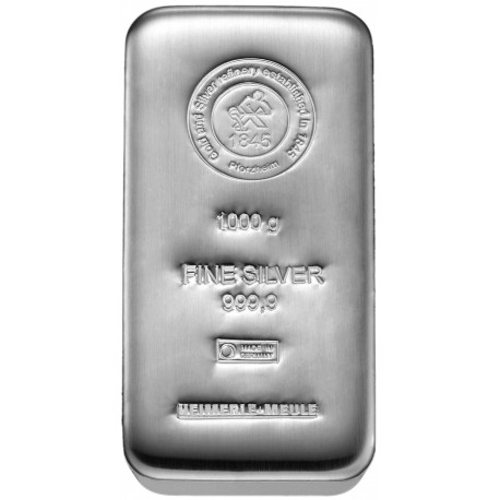 1 kilogram cast silver bar (H&M) 