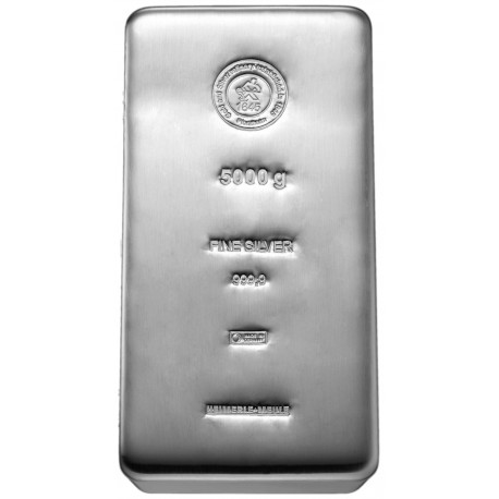 5 kilogram cast silver bar (H&M) 