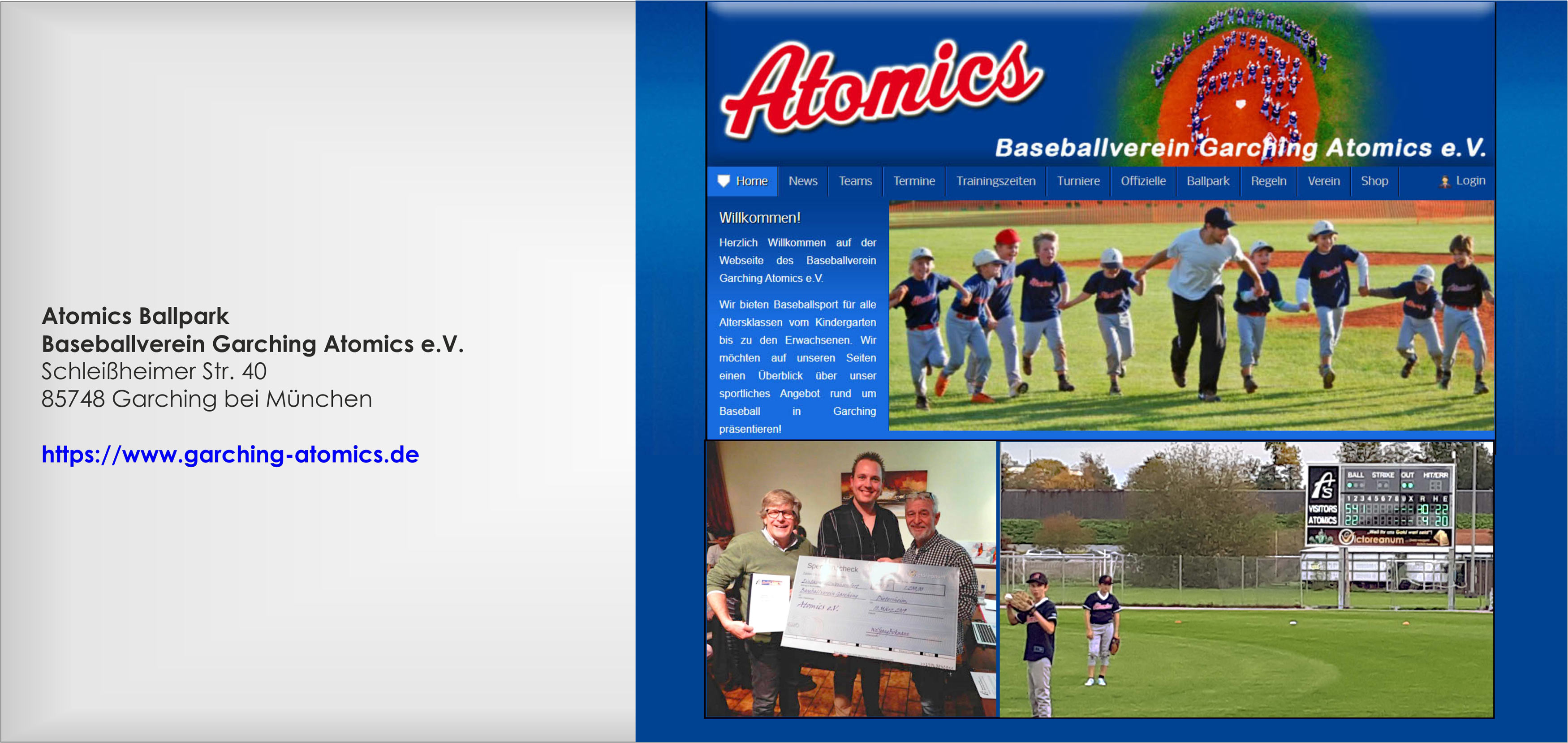 Baseball Garchinger Atomics, Victoreanum-Sponsoring, Soziales Engagement, Wolfgang Birkmann, Rein Warmels, Stefan Sauer