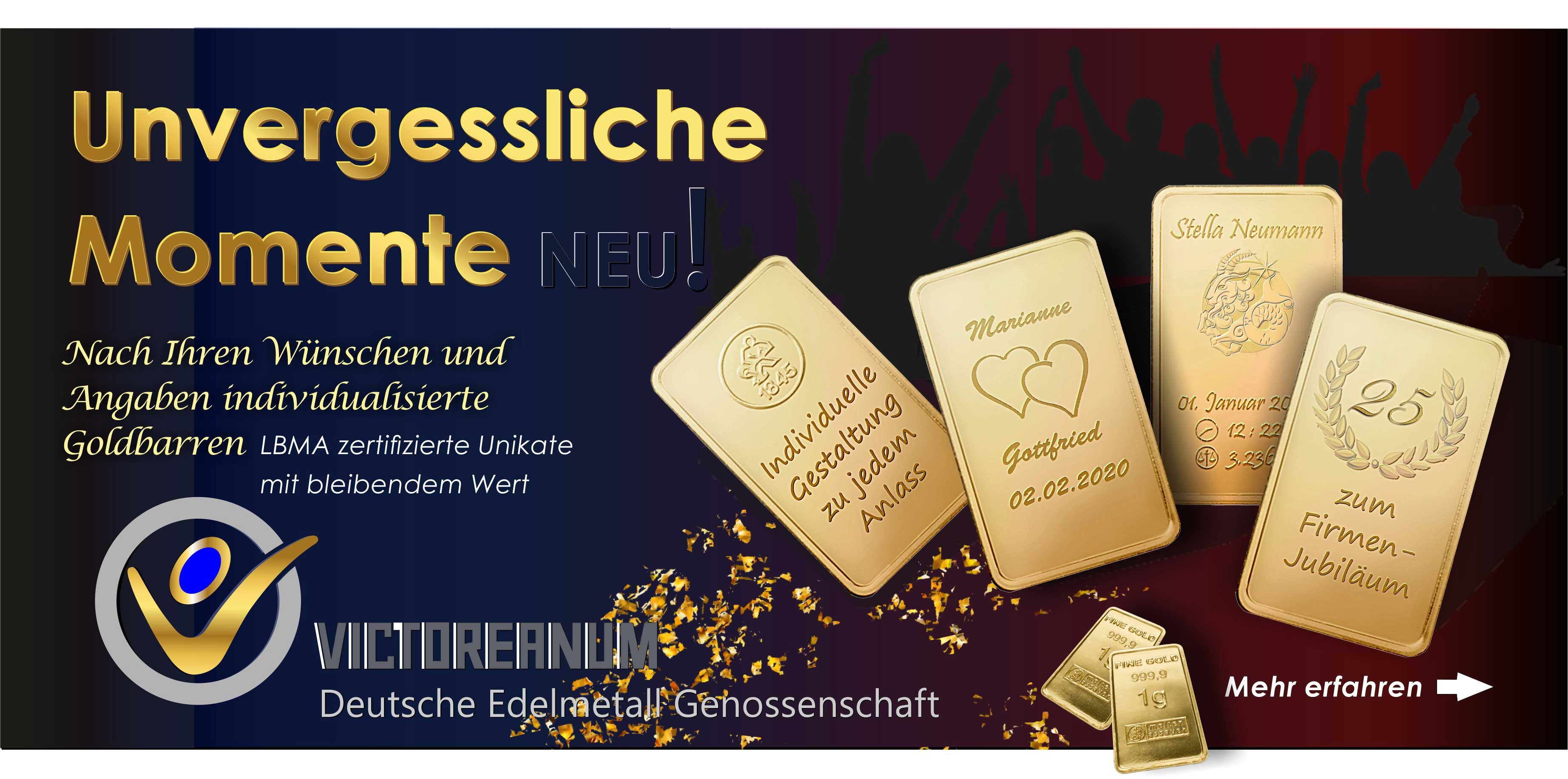 nach Wunsch Individualisierte Goldbarren